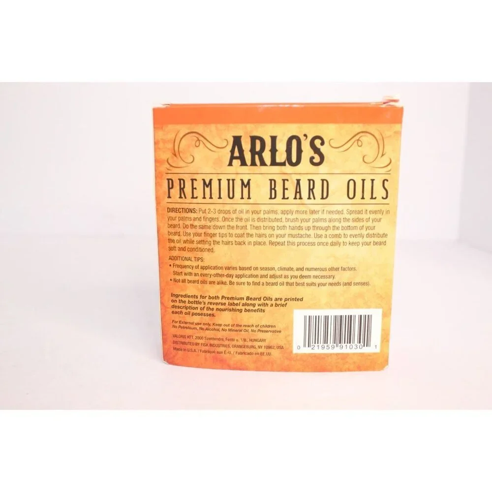 Arlo's‎ Premium Beard Oil Pro-Growth Hydration Growth Contains 2 2.5 fl oz NEW